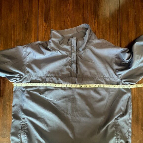 Gap Blue Rain/Windbreaker Jacket, 4 Pockets, 3/4 Velcro Neck Opening, Size XL - Picture 14 of 15